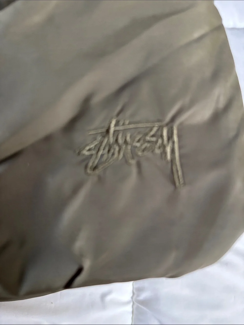 Stussy Olive Green Puffer Backpack